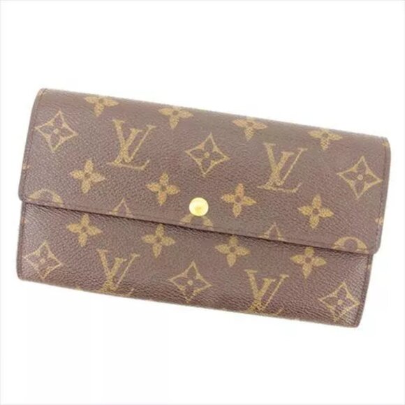 Louis Vuitton Purse Long Wallet Monogram Brown Woman Authentic Used - Picture 1 of 5